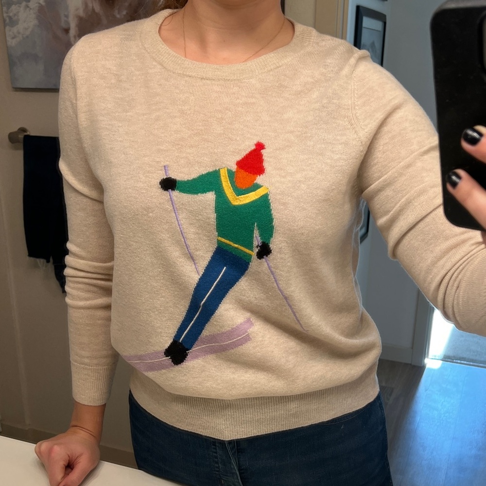 Tan Tuckernuck wool skier sweater. Size M